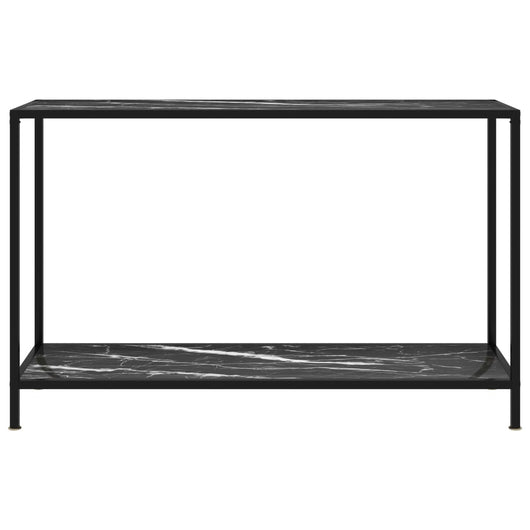 Tavolo Consolle Nero 120x35x75 cm in Vetro Temperato cod mxl 14808