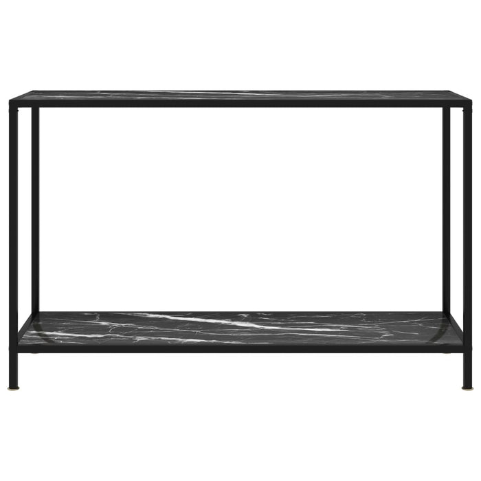 Tavolo Consolle Nero 120x35x75 cm in Vetro Temperato cod mxl 14808