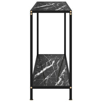 Tavolo Consolle Nero 120x35x75 cm in Vetro Temperato cod mxl 14808