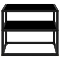 322852  Console Table Black 50x40x40 cm Tempered Glass 322852