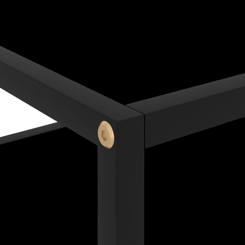 322852  Console Table Black 50x40x40 cm Tempered Glass 322852