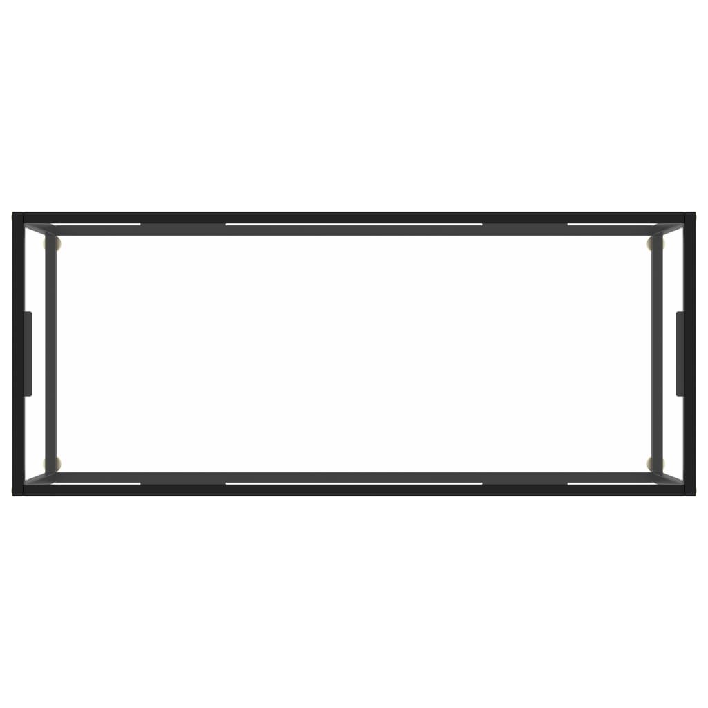 Tavolino da Salotto Nero con Vetro Temperato 120x50x35 cm  cod mxl 63621