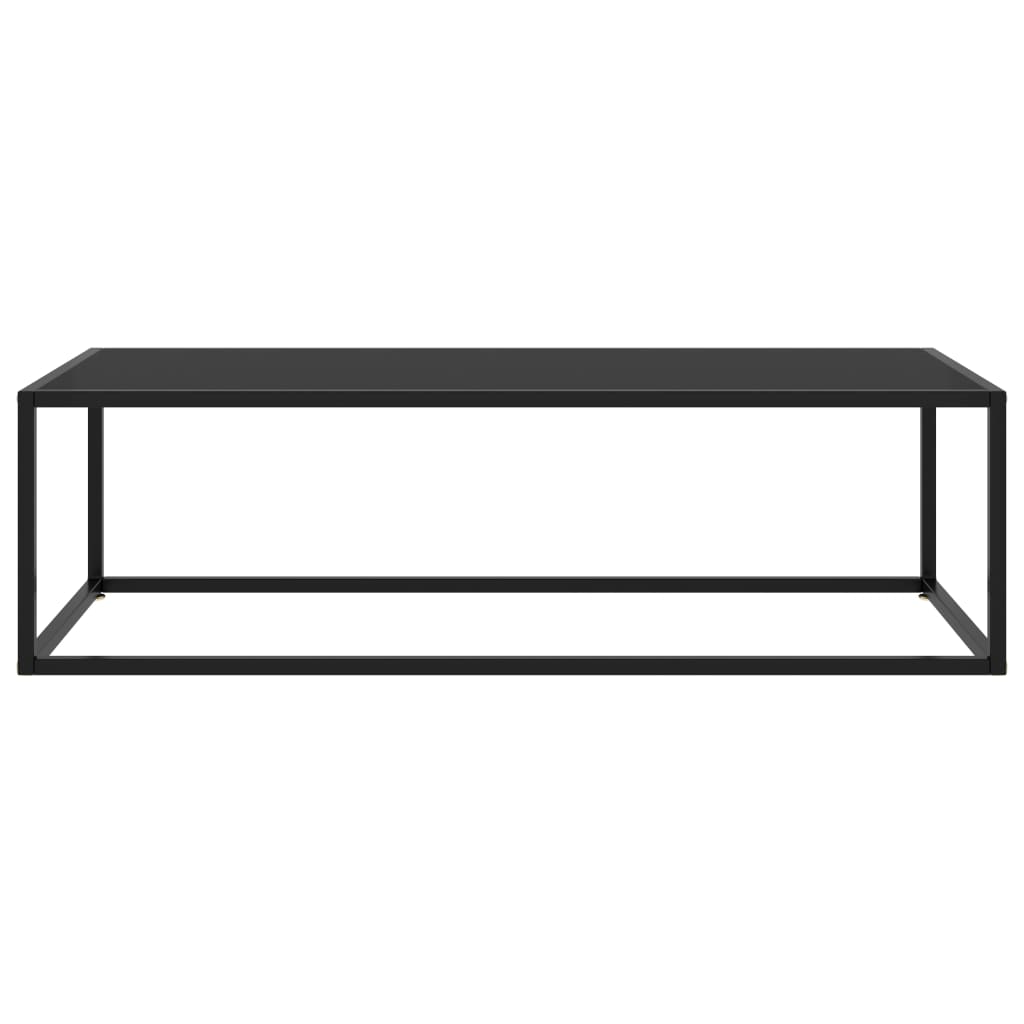 Tavolino da Salotto Nero con Vetro Nero 120x50x35 cm  cod mxl 58670