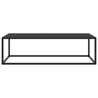 Tavolino da Salotto Nero con Vetro Nero 120x50x35 cm  cod mxl 58670