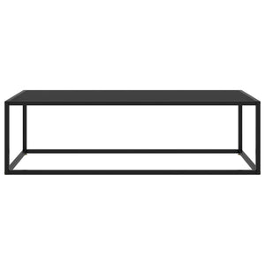 Tavolino da Salotto Nero con Vetro Nero 120x50x35 cm  cod mxl 58670