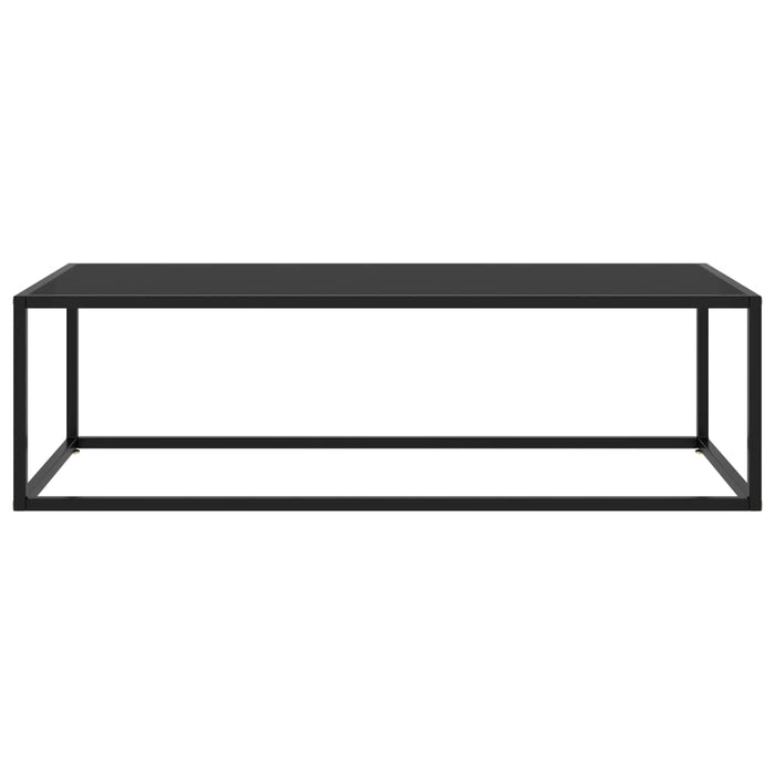 Tavolino da Salotto Nero con Vetro Nero 120x50x35 cm  cod mxl 58670