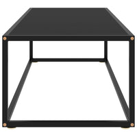 Tavolino da Salotto Nero con Vetro Nero 120x50x35 cm  cod mxl 58670