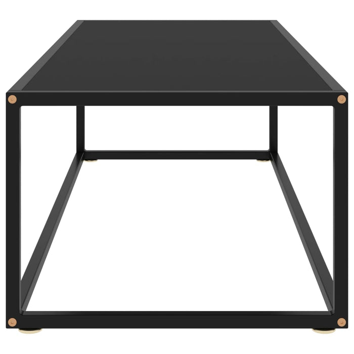 Tavolino da Salotto Nero con Vetro Nero 120x50x35 cm  cod mxl 58670