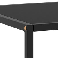 Tavolino da Salotto Nero con Vetro Nero 120x50x35 cm  cod mxl 58670