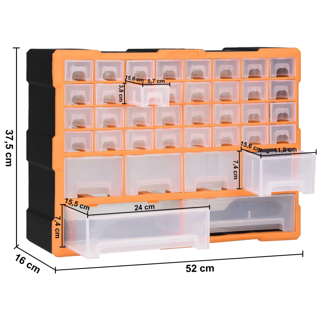 Mobile Contenitore con 40 Cassetti 52x16x37,5 cm cod mxl 15107