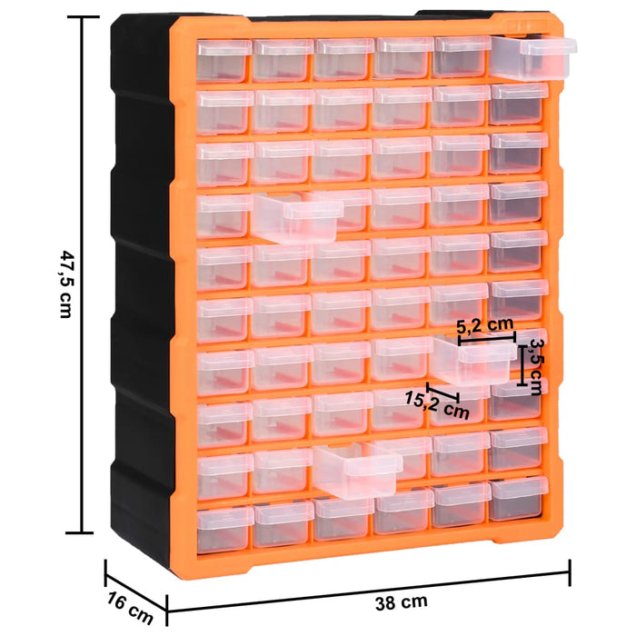 Mobile Contenitore con 60 Cassetti 38x16x47,5 cm 147587