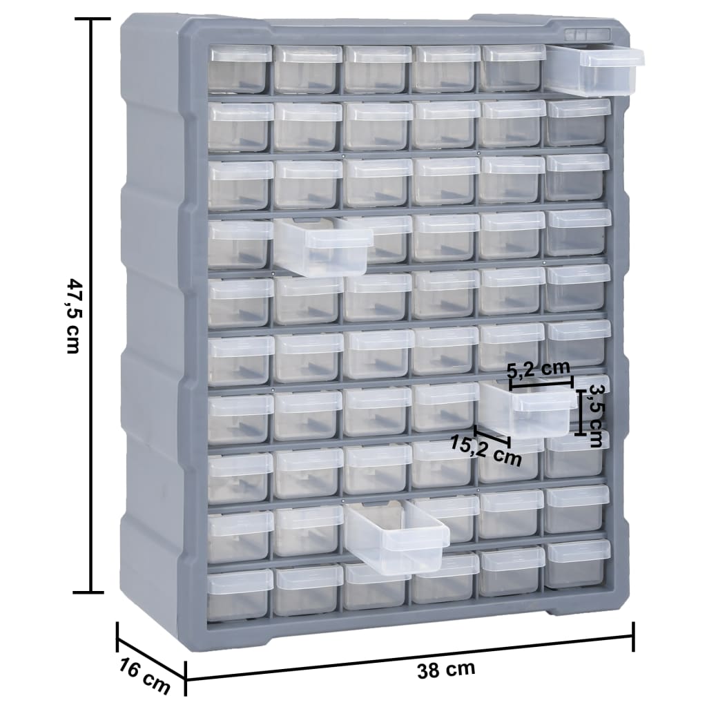 Mobile Contenitore con 60 Cassetti 38x16x47,5 cm 147588