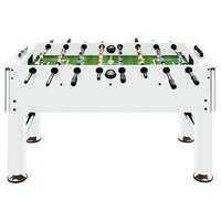 Tavolo Calcio Balilla in Acciaio 60 kg 140x74,5x87,5 cm Bianco 92501