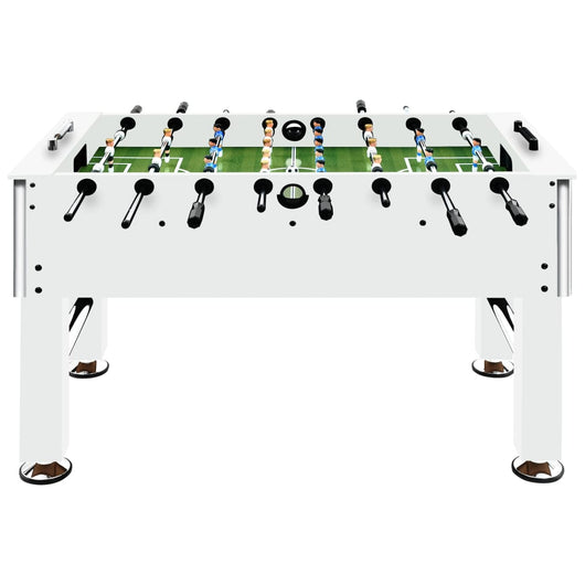 Tavolo Calcio Balilla in Acciaio 60 kg 140x74,5x87,5 cm Bianco 92501