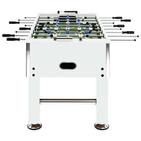 Tavolo Calcio Balilla in Acciaio 60 kg 140x74,5x87,5 cm Bianco 92501