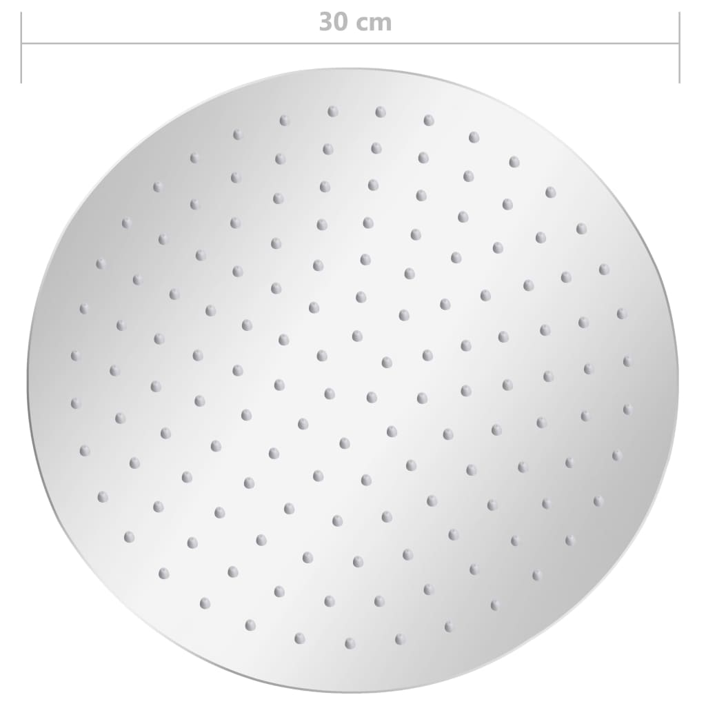 Testa Doccia a Pioggia in Acciaio Inox 304 30 cm Rotonda 147687