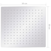 Testa Doccia a Pioggia in Acciaio Inox 304 30x30cm Quadrata 147688