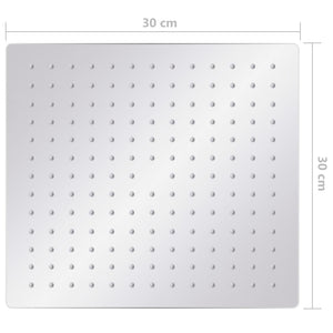 Testa Doccia a Pioggia in Acciaio Inox 304 30x30cm Quadrata 147688