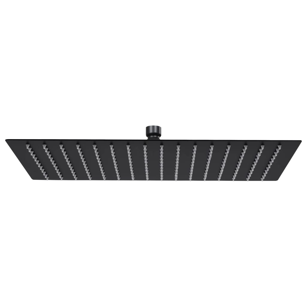 Testa Doccia a Pioggia Acciaio Inox 40x30 cm Rettangolare Nera 147701