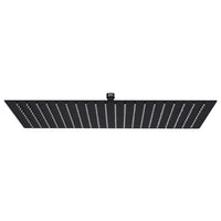 Testa Doccia a Pioggia Acciaio Inox 50x30 cm Rettangolare Nera 147702