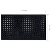 Testa Doccia a Pioggia Acciaio Inox 50x30 cm Rettangolare Nera 147702