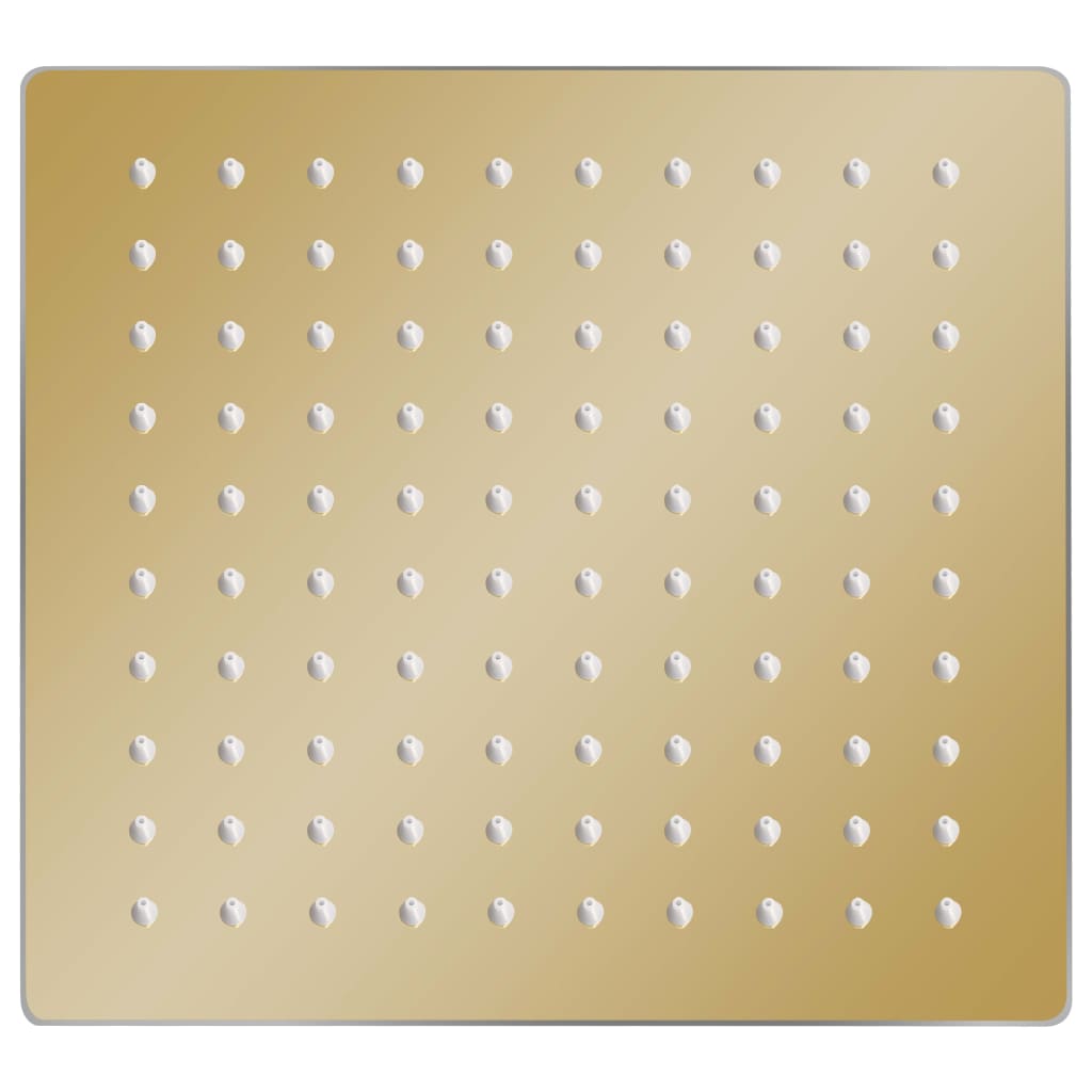 Testa Doccia a Pioggia in Acciaio Inox 20x20cm Quadrata Oro 147708