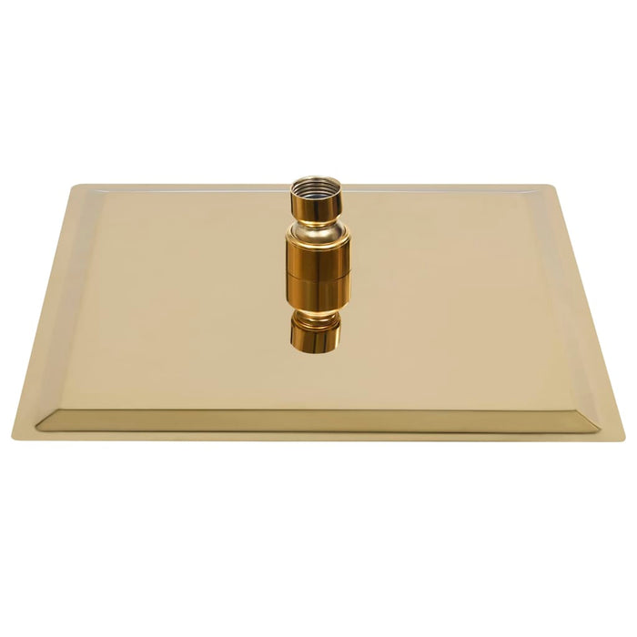 Testa Doccia a Pioggia in Acciaio Inox 20x20cm Quadrata Oro 147708