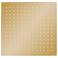 Testa Doccia a Pioggia in Acciaio Inox 25x25 cm Quadrata Oro 147709