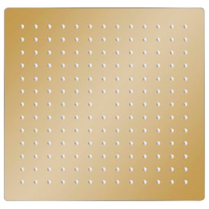 Testa Doccia a Pioggia in Acciaio Inox 25x25 cm Quadrata Oro 147709