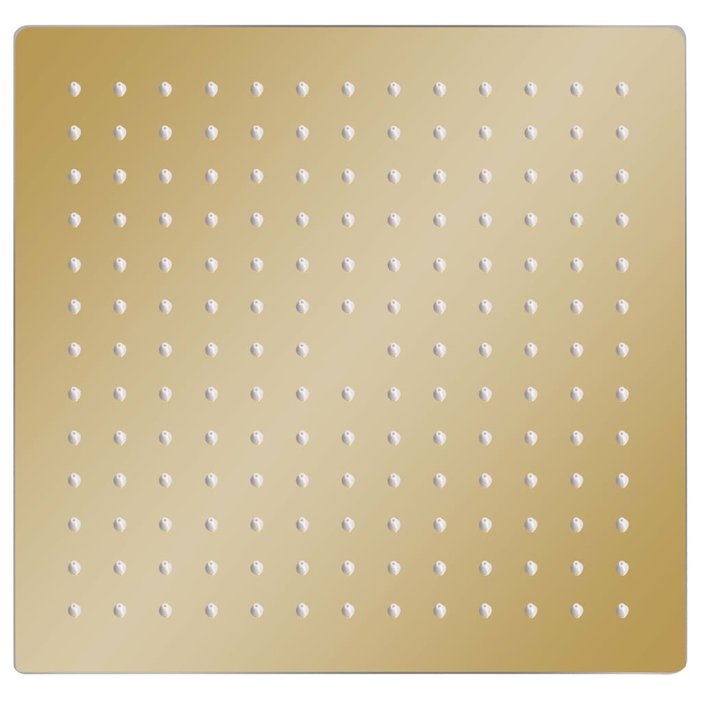 Testa Doccia a Pioggia in Acciaio Inox 30x30 cm Quadrata Oro 147710