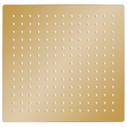 Testa Doccia a Pioggia in Acciaio Inox 30x30 cm Quadrata Oro