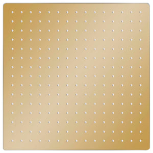 Testa Doccia a Pioggia in Acciaio Inox 40x40 cm Quadrata Oro