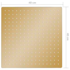 Testa Doccia a Pioggia in Acciaio Inox 40x40 cm Quadrata Oro