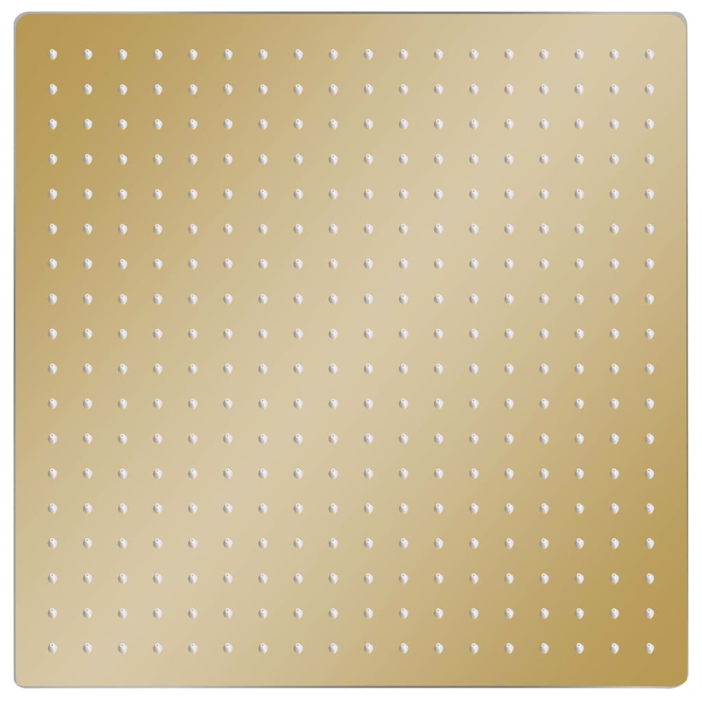 Testa Doccia a Pioggia in Acciaio Inox 50x50 cm Quadrata Oro 147712