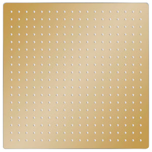 Testa Doccia a Pioggia in Acciaio Inox 50x50 cm Quadrata Oro 147712