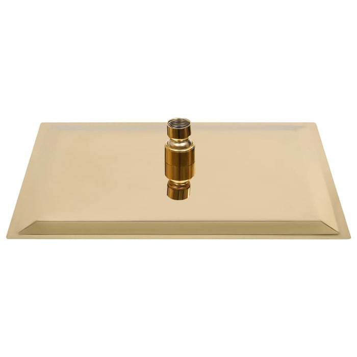 Testa Doccia a Pioggia in Acciaio Inox 30x20cm Rettangolare Oro 147713