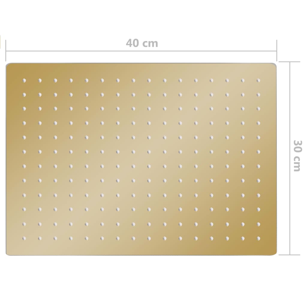 Testa Doccia a Pioggia Acciaio Inox 40x30 cm Rettangolare Oro 147714