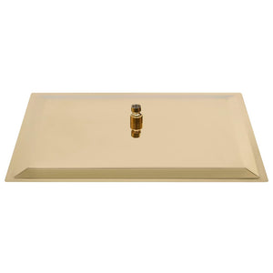 Testa Doccia a Pioggia Acciaio Inox 50x30 cm Rettangolare Oro cod 11452