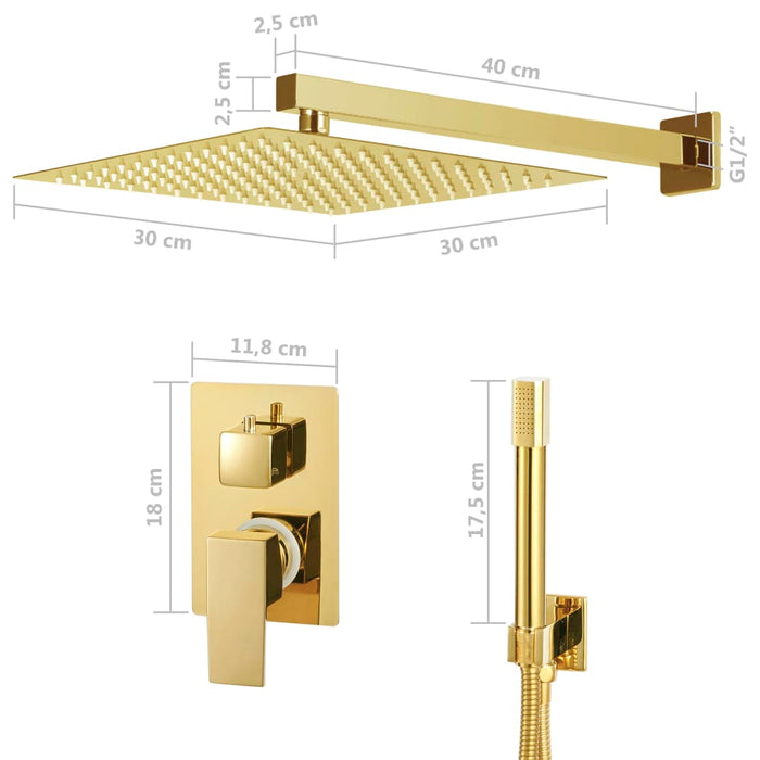 Sistema Doccia in Acciaio Inossidabile 201 Oro 147719