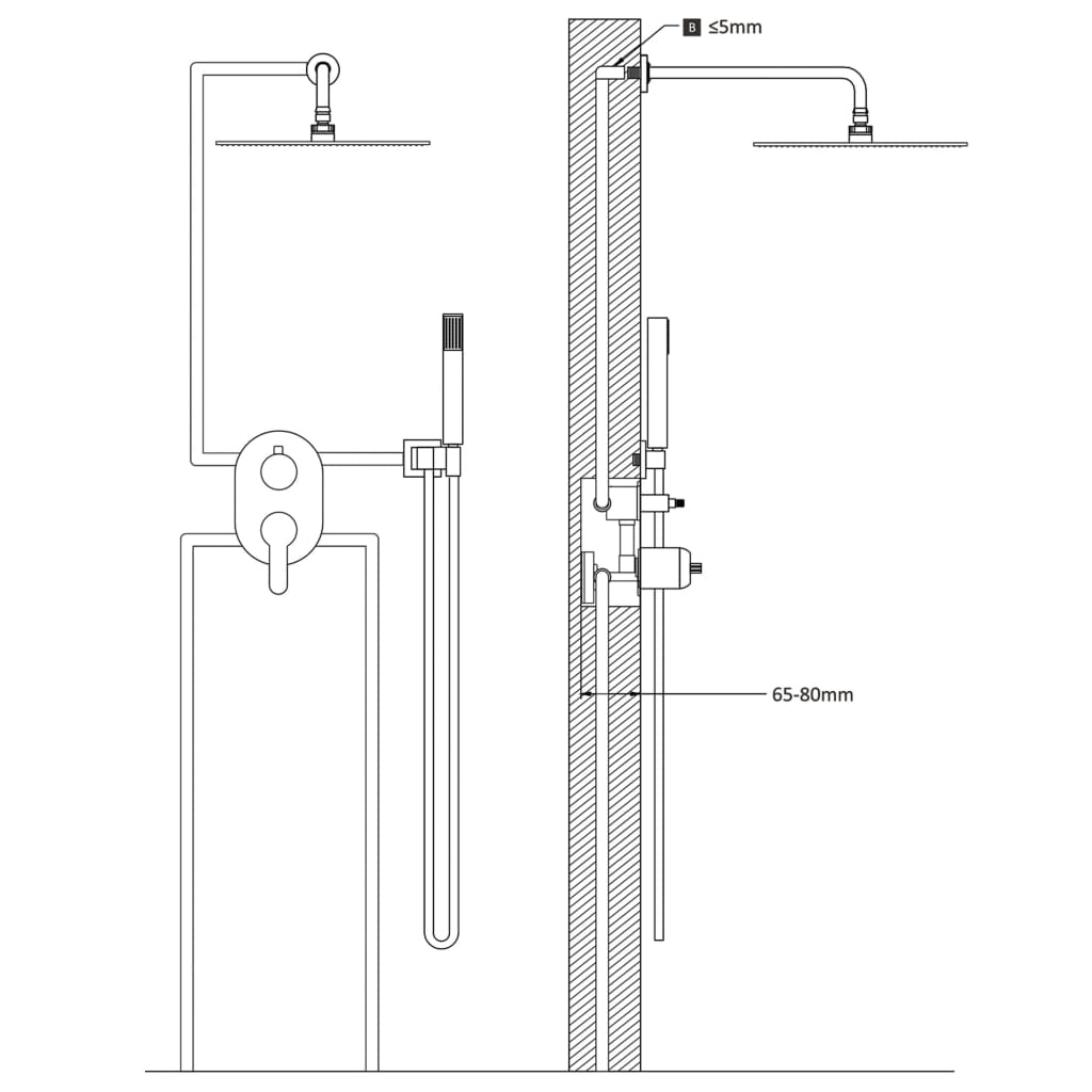 Sistema Doccia in Acciaio Inossidabile 201 Oro cod mxl 75861