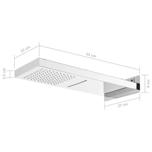 Soffione Doccia da Parete in Acciaio Inossidabile 201 Argento 147724