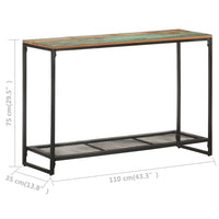 Tavolo Consolle 110x35x75 cm in Legno Massello di Recupero cod mxl 21931