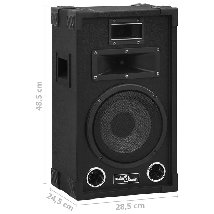 Altoparlanti da Palco Hifi Professionali Passivi 2 pz 800W Neri cod mxl 30085