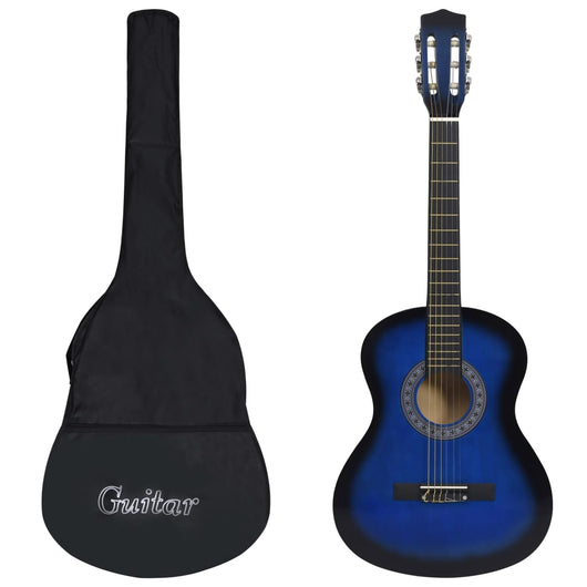 Chitarra Classica per Principianti con Custodia Blu 3/4 36"cod mxl 72410