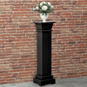 Piedistallo per Piante Quadrato Classico Nero 17x17x66 cm MDF cod mxl 66737