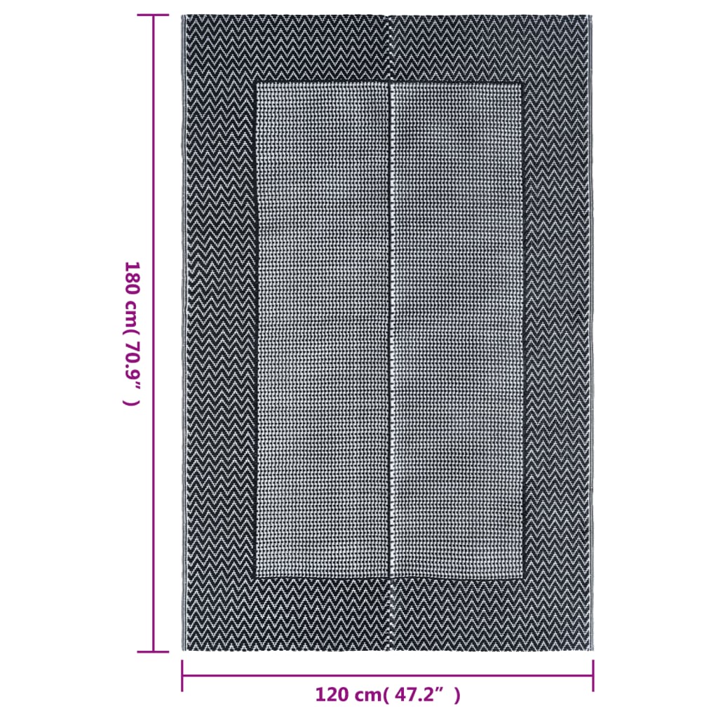 Tappeto da Esterni Grigio 120x180 cm in PP 310413