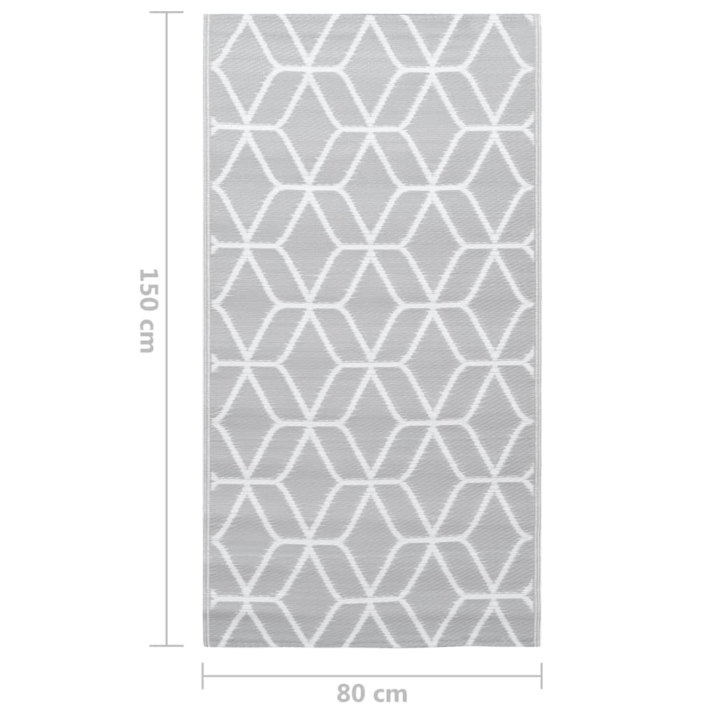 Tappeto da Esterni Grigio 80x150 cm in PP cod mxl 78020