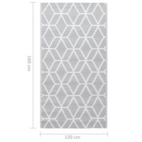 Tappeto da Esterni Grigio 120x180 cm in PP cod mxl 74389