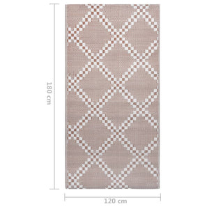 Tappeto da Esterni Marrone 120x180 cm in PP cod mxl 64207