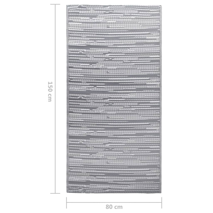 Tappeto da Esterni Grigio 80x150 cm in PP cod mxl 66320